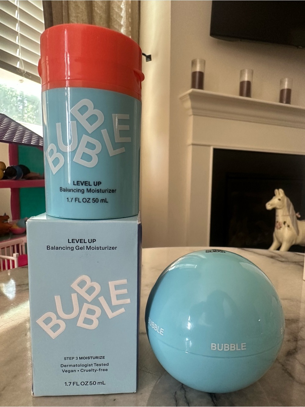 BUBBLE Korean, skin care Level Up Balancing Gel Moisturizer & clay mask